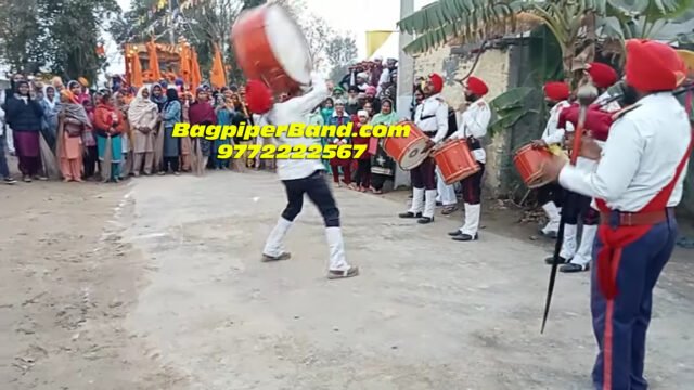 Punjabi Bagpiper Band Pipe Band Army Band for Shobha Yatra