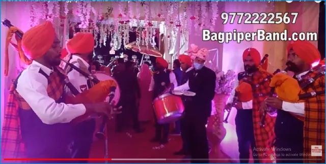 Bagpiper Band Performance for Wedding Event Shobha Yatra Nagar Kirtan
