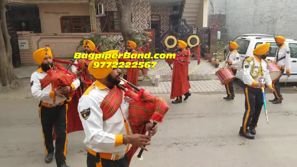 Welcoming Chief Guest with Bagpiper Band 