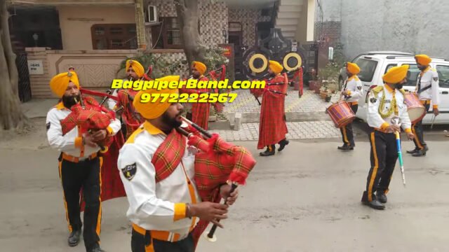 Welcoming Chief Guest with Bagpiper Band