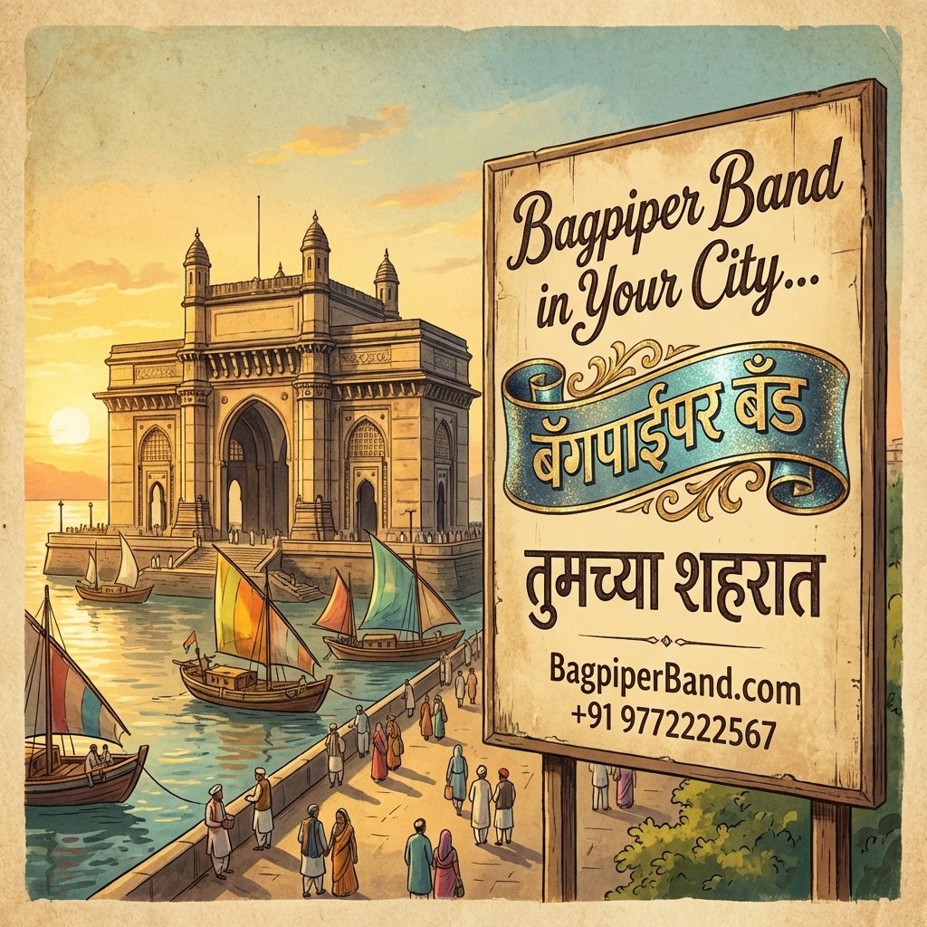 Mumbai Maharashtra Bagpiper Band Booking +91 9772222567 मुंबई महाराष्ट्र बॅगपाइपर बँड बुकिंग post thumbnail image